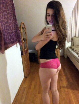 selfie bare young woman